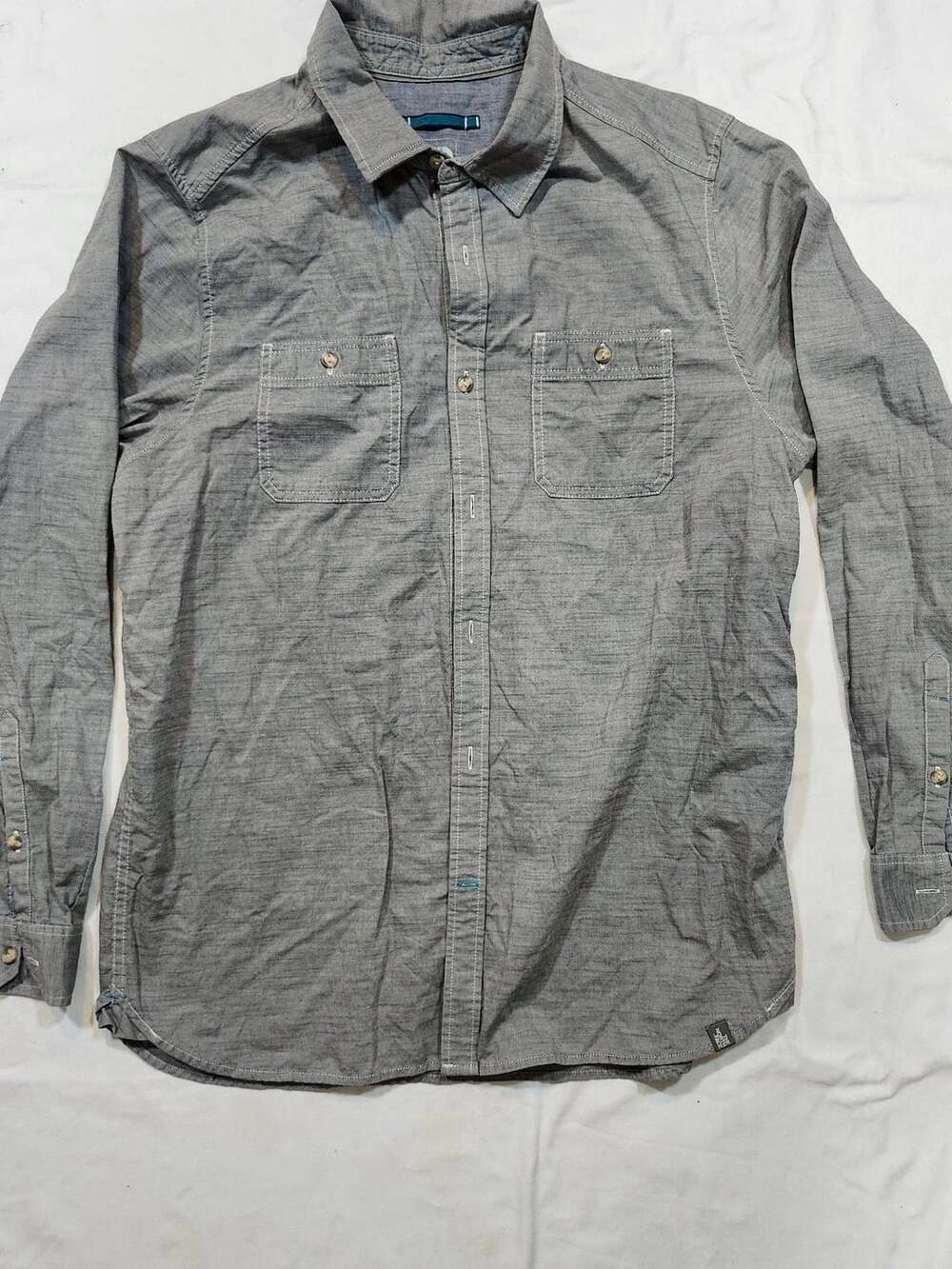 The North Face Long Sleeve Button Down Shirt Size XL Gray Chambray